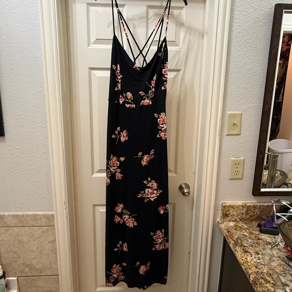 Nine Britton Floral Black Floral Dress